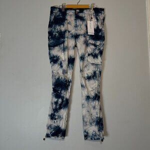 NWT S-L-A-C-K-E-R Slim Fit Cargo Tie Dye Navy Chinos M 32 Stretch Pant Slacker